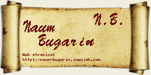 Naum Bugarin vizit kartica